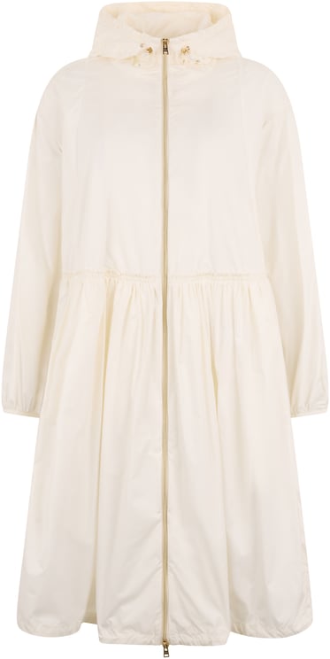 Herno Lightweight white cream jacket with hood, versatile and elegant