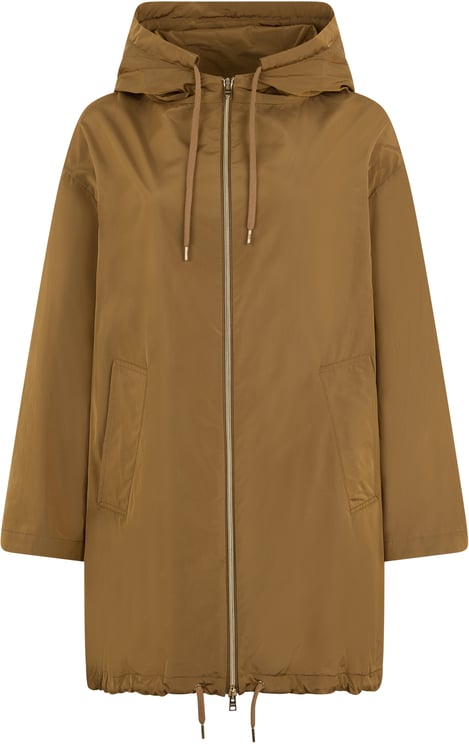 Herno Light brown jacket with belt and adjustable hood