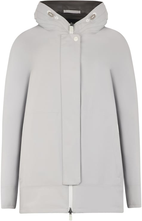 Herno Light gray jacket with adjustable hood