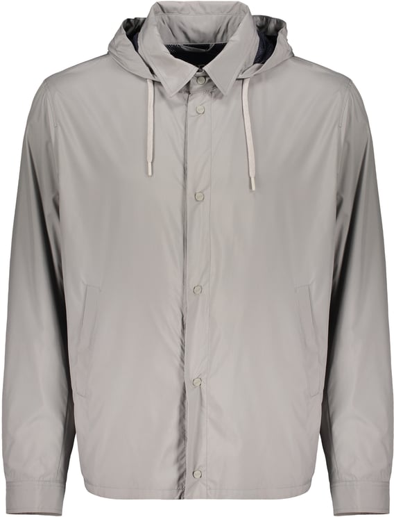 Herno Jacket in technical fabric with zip and hood
