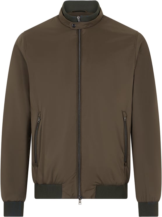 Herno Versatile bomber jacket in durable fabric khaki color