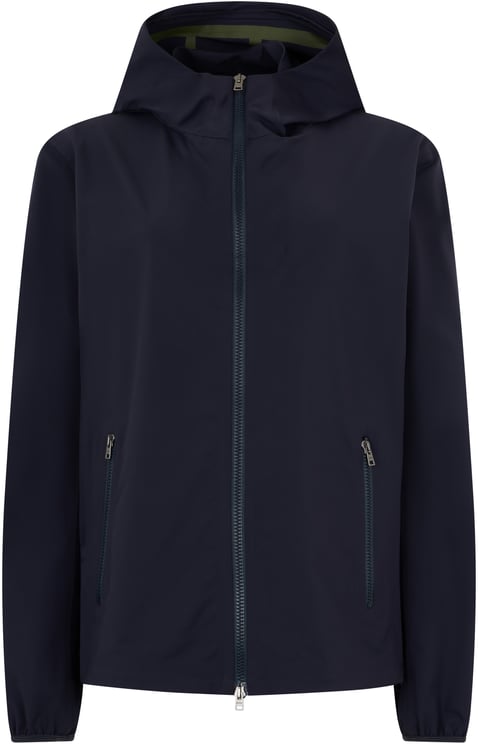 Herno Dark blue windbreaker with minimal and versatile design