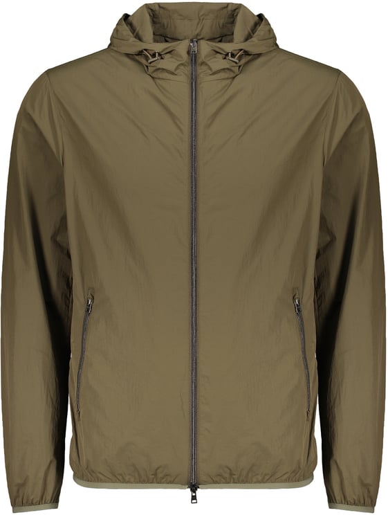 Herno Light jacket with olive green hood