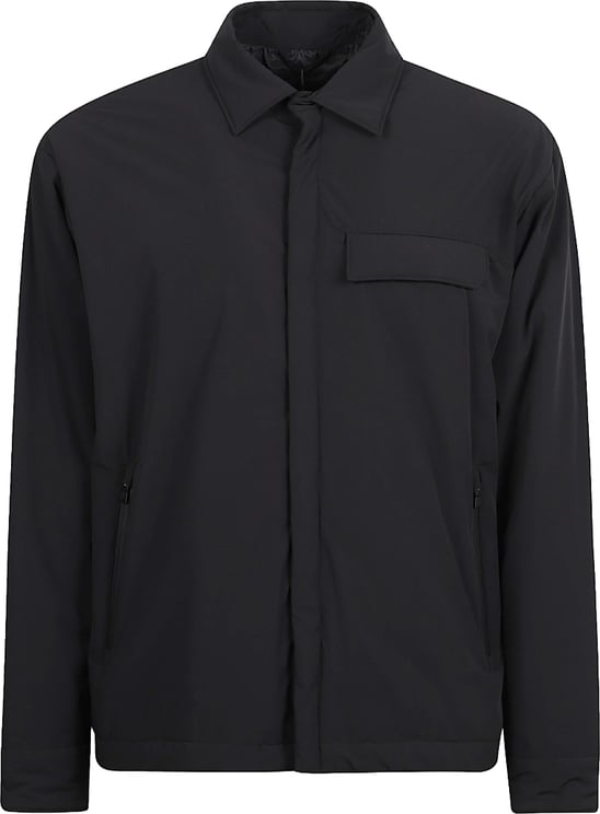 Herno Minimalist Jacket With Concealed Closure And Adjustable Cuffs