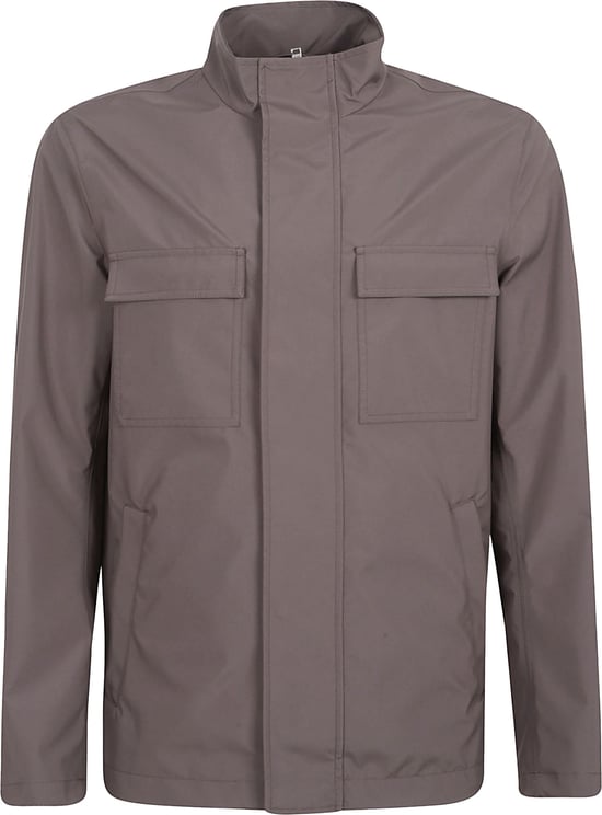 Herno Brown Casual Jacket with High Collar