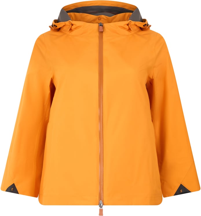Herno Orange rain jacket with hood