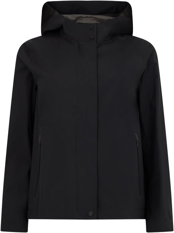 Herno Light black jacket with hood in minimalist design