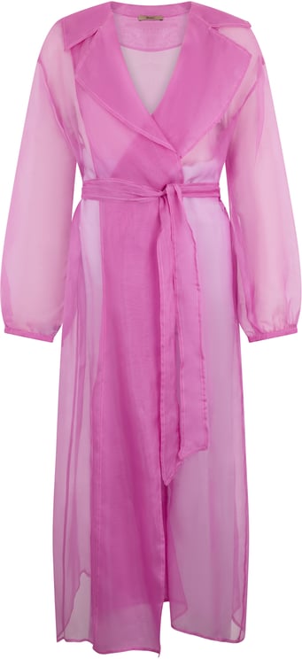 Herno Light pink cape with elegant belt