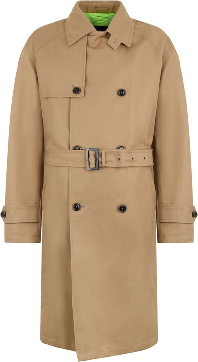 Herno Beige padded trench coat with belt