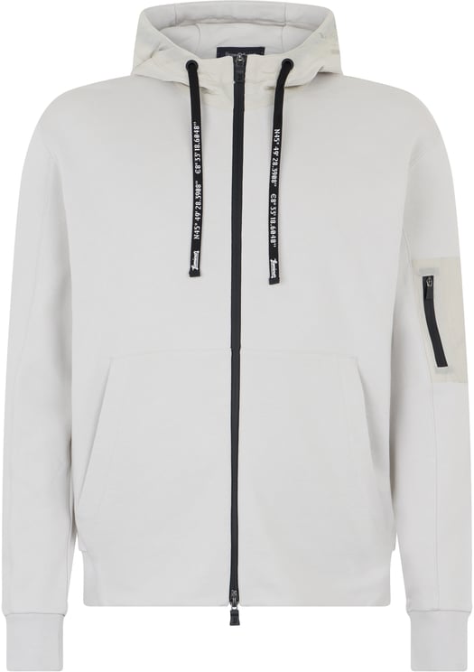 Herno White hoodie with elegant and versatile design