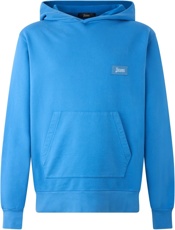 Herno Blue hoodie, minimal design and versatile