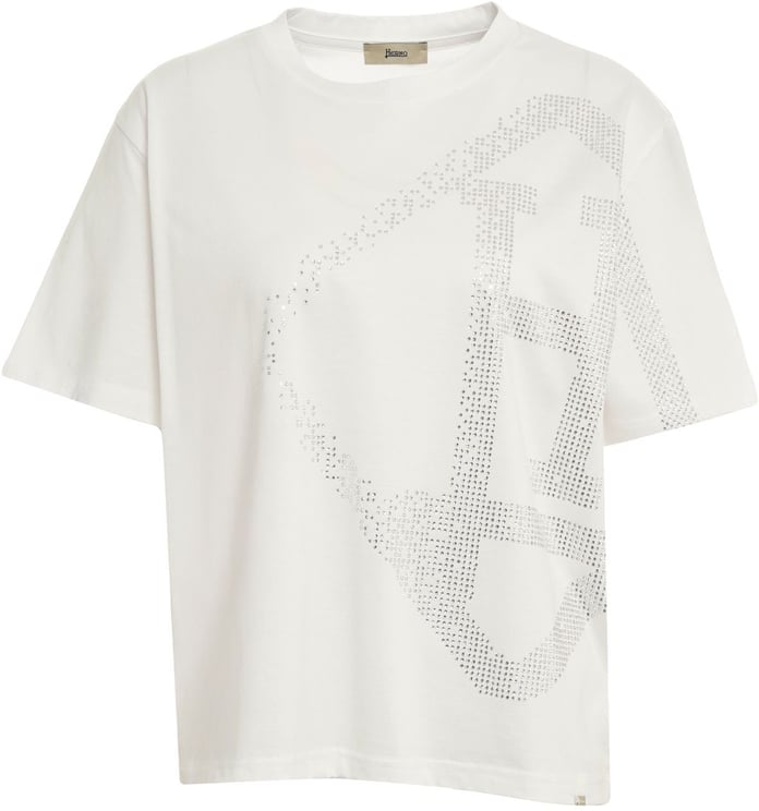 Herno T-shirt with rhinestones