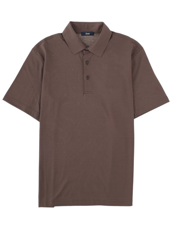 Herno Minimalist Smooth Cotton Polo Shirt