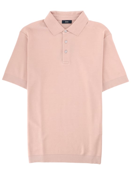 Herno Short-Sleeve Smooth Cotton Polo Shirt