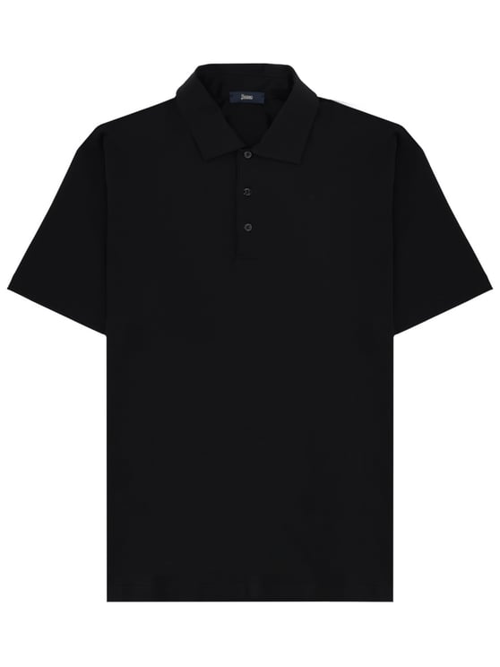 Herno Short-Sleeve Three-Button Polo Shirt