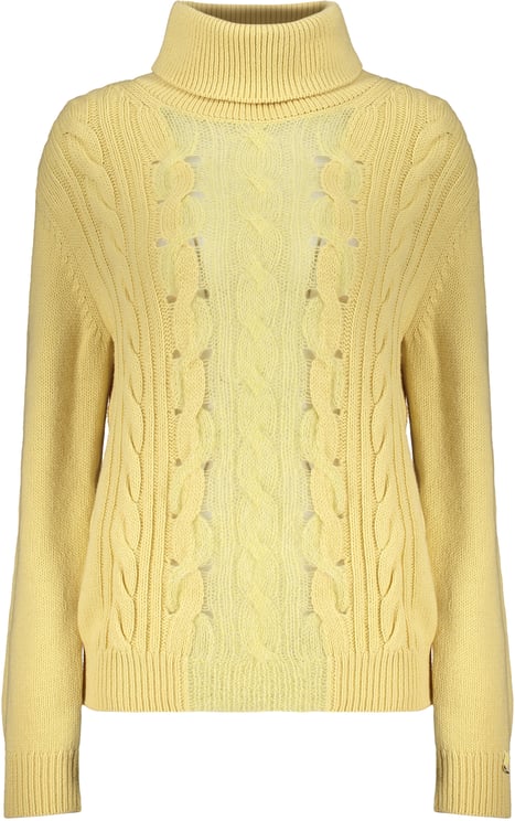 Herno Yellow high-neck sweater in soft knit