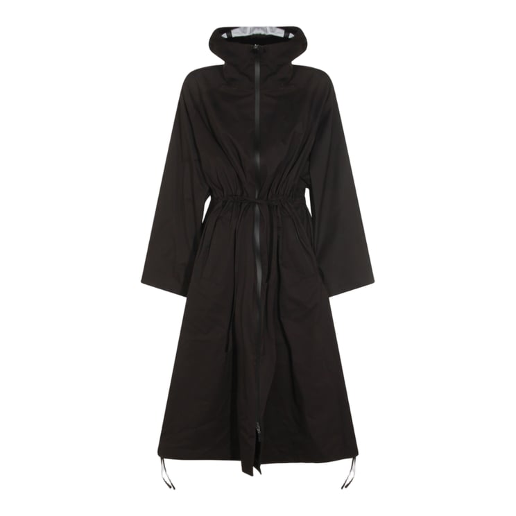 Herno Long High-Collar Jacket with Adjustable Waist