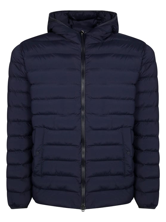 Herno Packable Black Bomber Jacket With Quilted Design