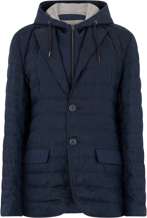 Herno Dark blue winter coat with elegant hood