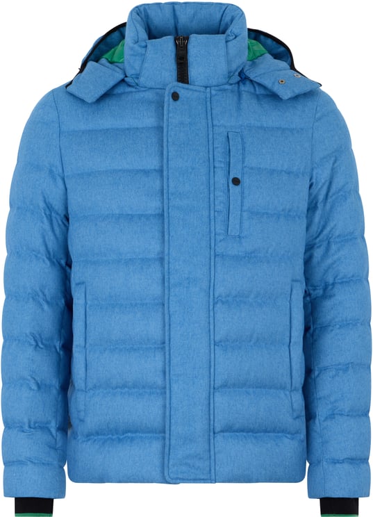 Herno Blue padded jacket with modern hood