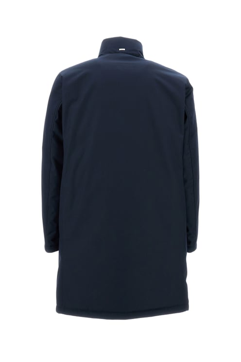 Herno Innovative Coat With Removable Bib And Concealed Closure