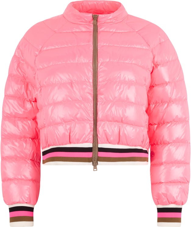 Herno Pink quilted cropped jacket