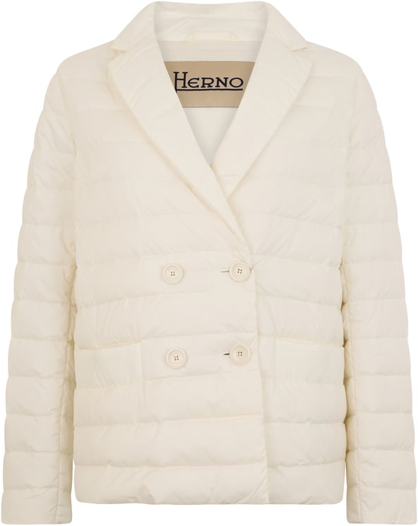 Herno Elegant down jacket in shades of off-white