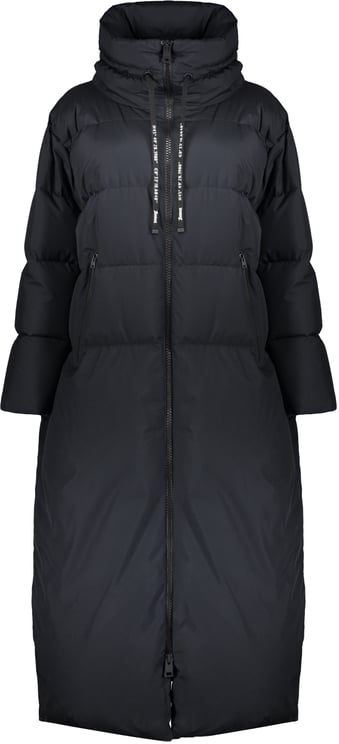 Herno Black long down jacket with hood