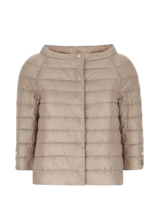 Herno Neutral Piumino Quilted Boxy Polyamide Jacket