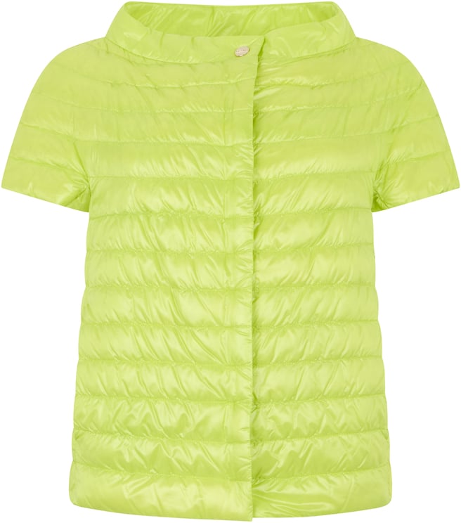 Herno Lightweight jacket with short sleeves in lime green with versatile design