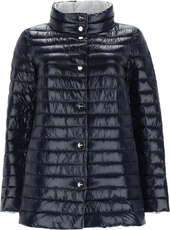Herno Glossy Quilted High Collar Polyamide Down Jacket