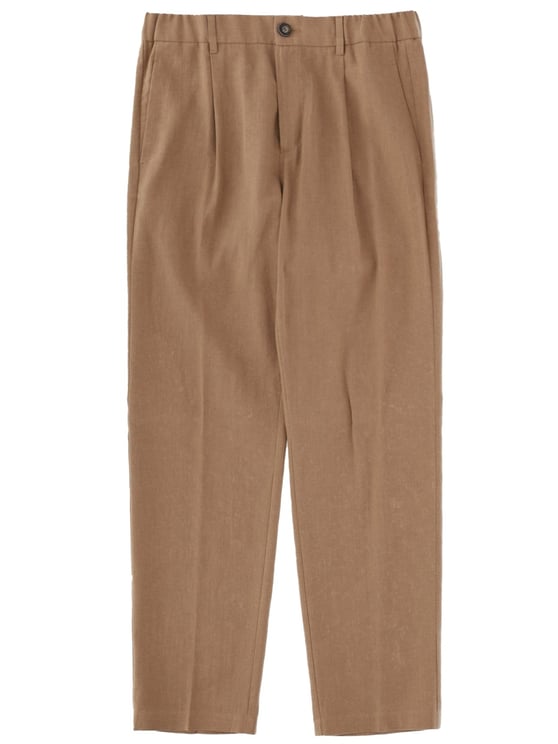 Herno Tailored Pleated Linen-Blend Formal Pants