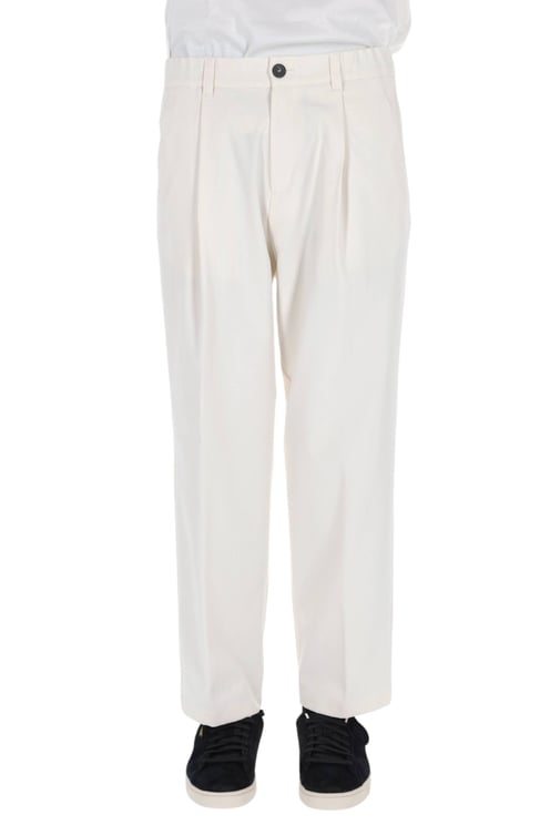 Herno White Elasticated Waist Technical Pants