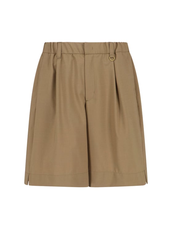 Herno Wool Blend Shorts – Beige