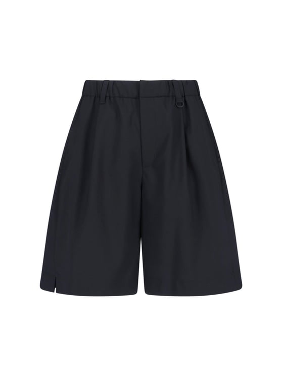 Herno Wool Blend Shorts – Black