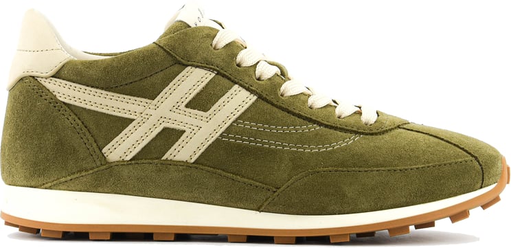 HOGAN Athletic Sneaker Green Suede