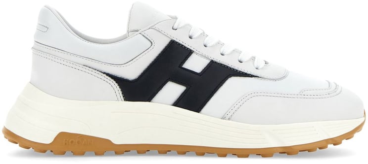 HOGAN White Silk and Nylon Sneakers