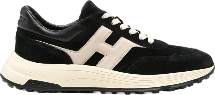 HOGAN Dark Suede Sneakers with Contrasting Logo