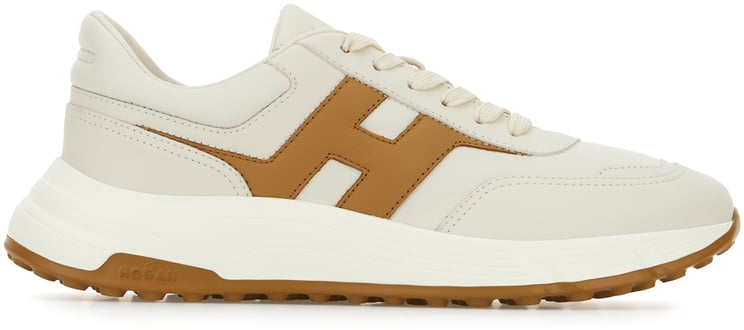 HOGAN Hogan Two-tone leather and mesh Hyperlight sneakers