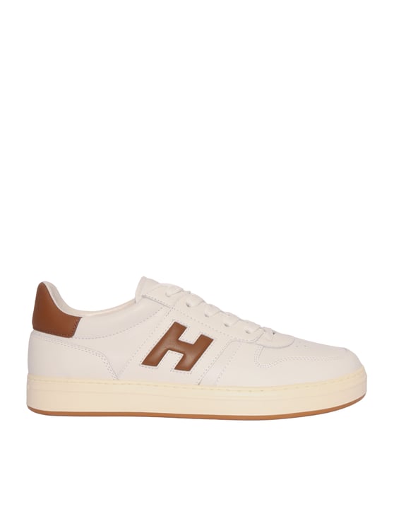 HOGAN H668 Contrast Leather Logo Sneakers