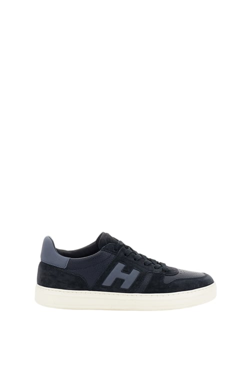 HOGAN Blue Leather Suede Inserts Sneakers