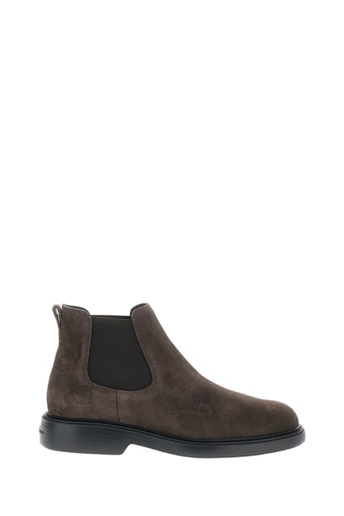HOGAN Ankle Boots Crafted from Soft Suede Leather with Memory Foam Insole