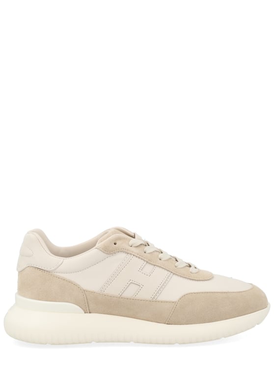 HOGAN Beige Suede Overlay Sneakers