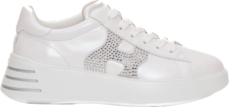 HOGAN Rebel Pelle Bianco E Strass
