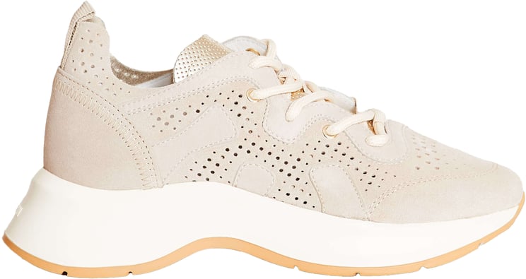HOGAN Sneakers Speedyrun In Camoscio Laserato Beige