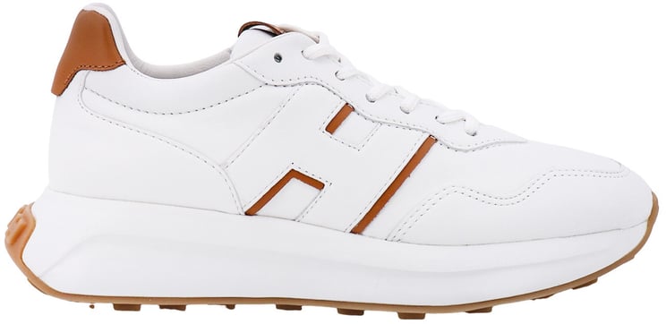 HOGAN Leather sneakers with contrasting profiles