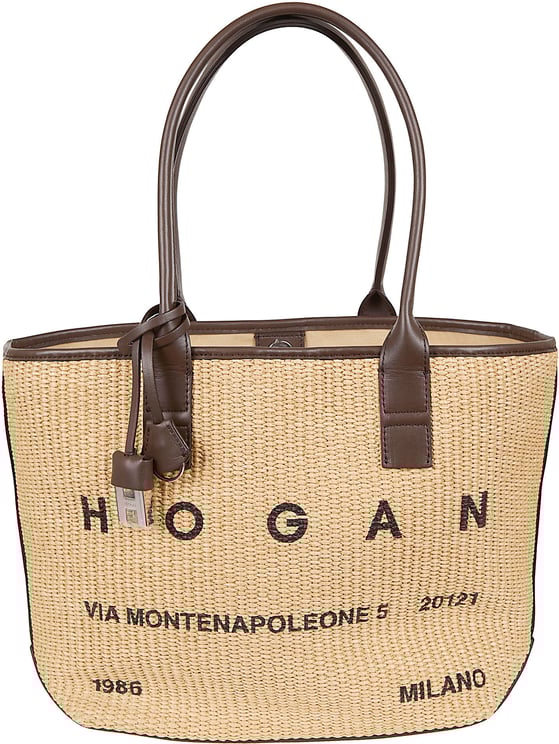 HOGAN HOGAN ADDRESS SHOPPING PICCOLA TESS RAFIA
