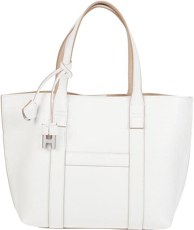 HOGAN Small Script Shopping Bag Brown