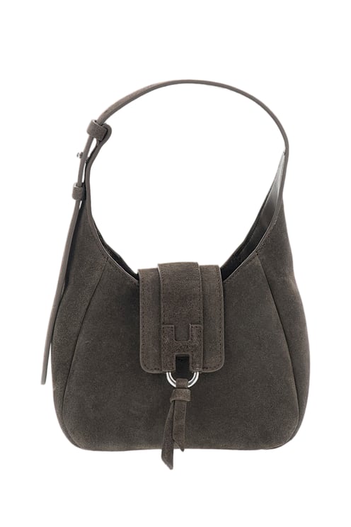 HOGAN Brown Trend Mini Suede Shoulder Bag
