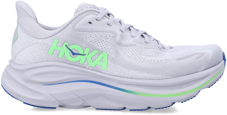 Hoka Clifton 10 Ash Grey / Neon Green